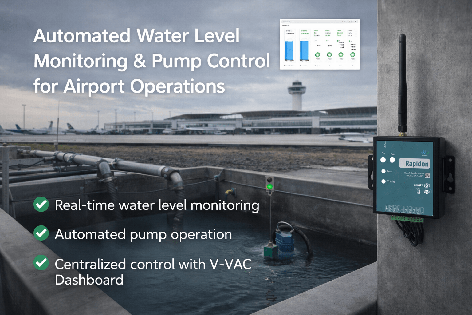 Water Level Monitoring & Automated Pump Control for an Airport